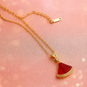 red stone necklace