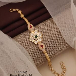 Kundan Tass Polish Floral Bracelet
