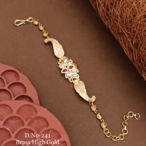 Paisley Enamel Kundan Bracelet