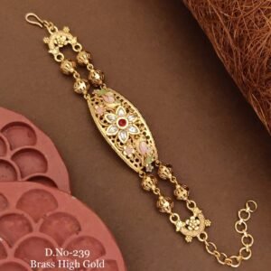 Royal Enamel Flower Charm Bracelet