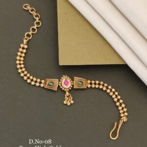 Green Leaf Antique Charm Bracelet