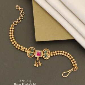 Dual Leaf Ruby Center Bracelet