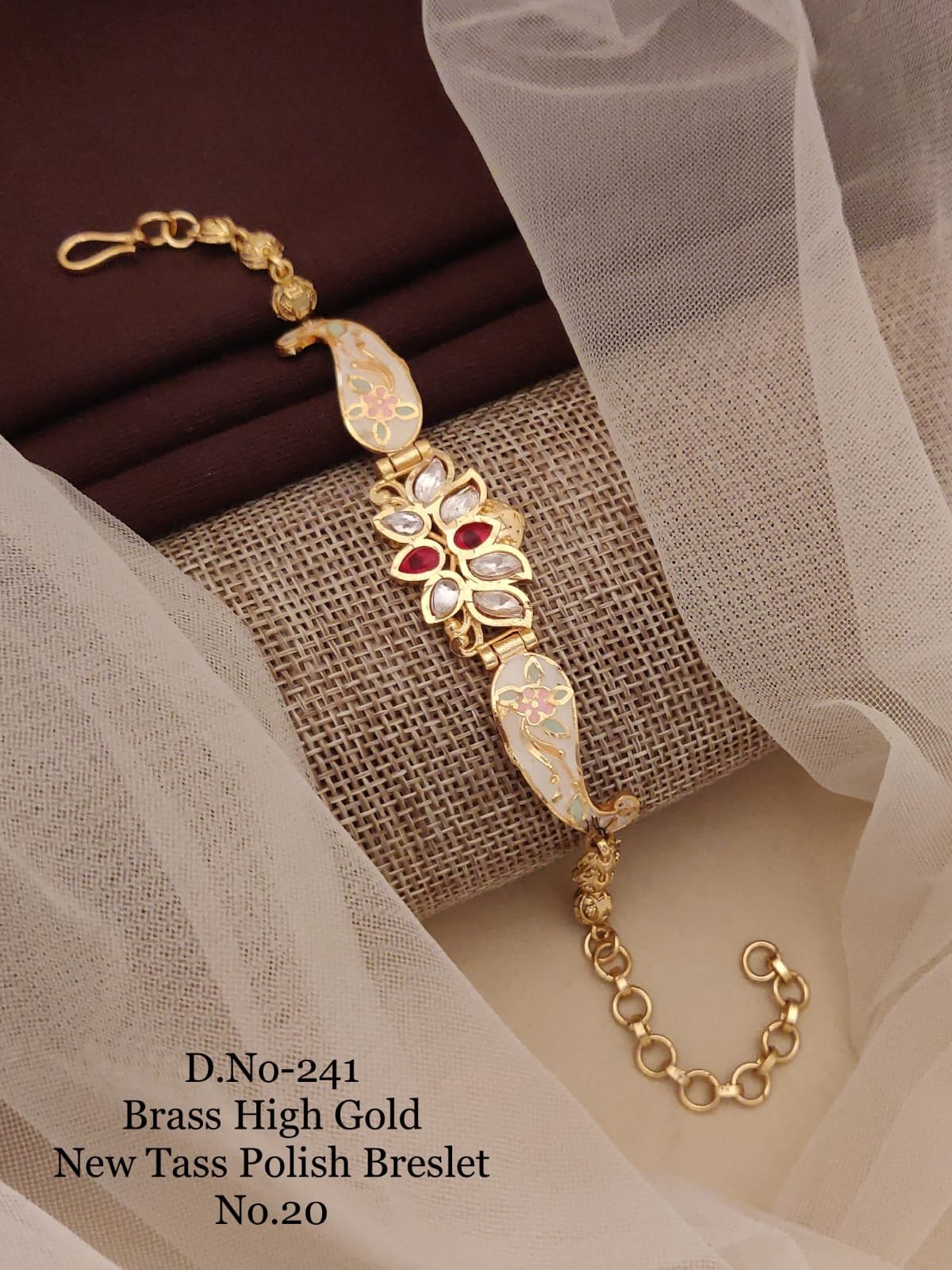 Enamel Paisley Tass Polish Bracelet