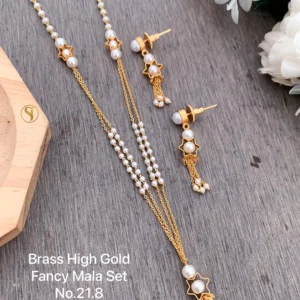 Star pearl layered fancy mala set for girls and women