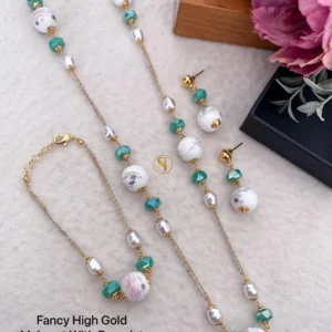 Fancy high gold premium pearl mala set collection