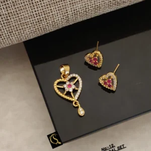 heart shape designer ad pendant set for girls