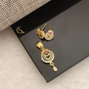 modern geometric ad pendant set for ladies