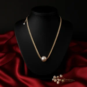 Dual Layer Pearl Charm Necklace