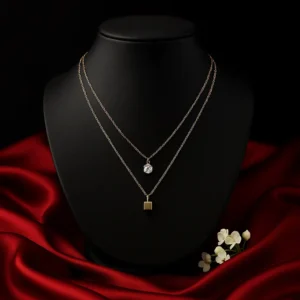 Dual Layer Minimal Charm Necklace