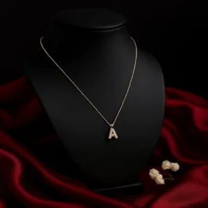 Silver Initial Alphabet Letter Pendant Necklace for Women Girls (A to Z Available)