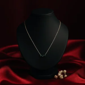 Green Crystal Trio Pendant Necklace